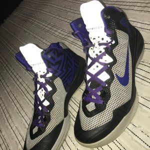 Nike - Gray & Purple Hyperenforcer PE Basketball Shoes - Size 9